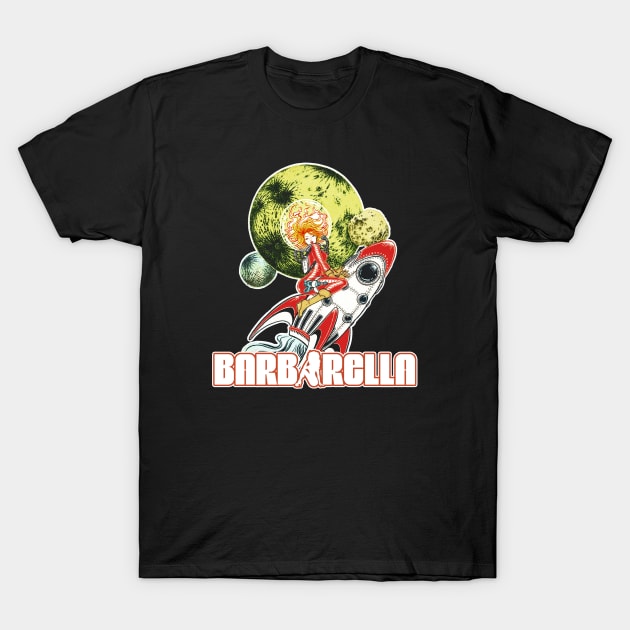 Barbarella (Black Print) T-Shirt by Nerdology